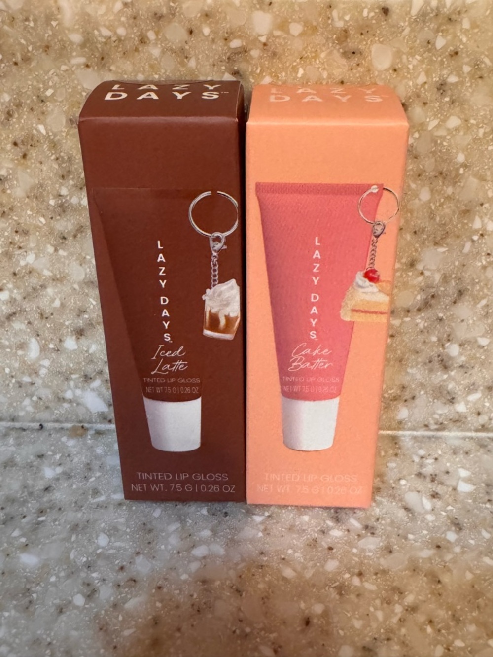 Set of Two LAZY DAYS Tinted Lip Gloss Duo - Iced Latte & Cake Batter